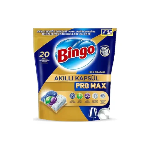 Bingo Akıllı Kapsül Pro Max Bulaşık Makinesi Tableti 20'li Bingo Akıllı Kapsül Pro Max Bulaşık Makinesi Tableti 20'li