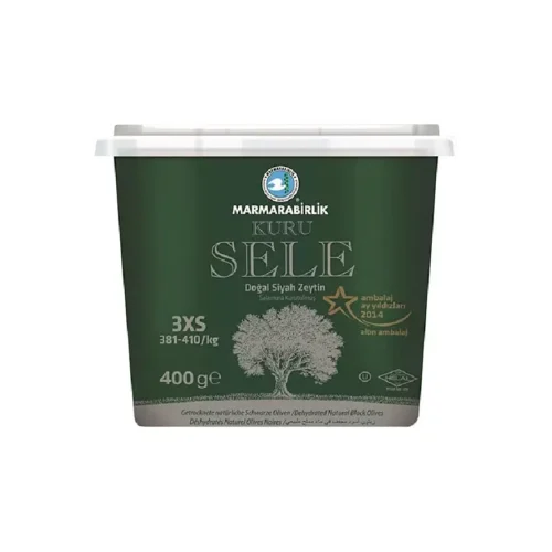 Marmarabirlik Kuru Sele 400 G 3XS (381-410) Siyah Zeytin
