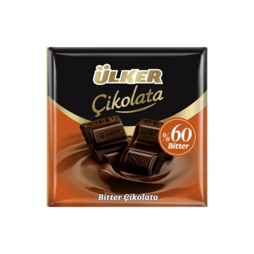Ülker Bitter Kare Çikolata %60 Kakaolu 60 G